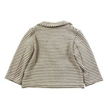 Lalalu' Plain Jacket With Beige Striped Pattern For Boys