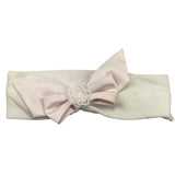 Minu' Plain Hair Band With Contrasting White Bow For Newborn