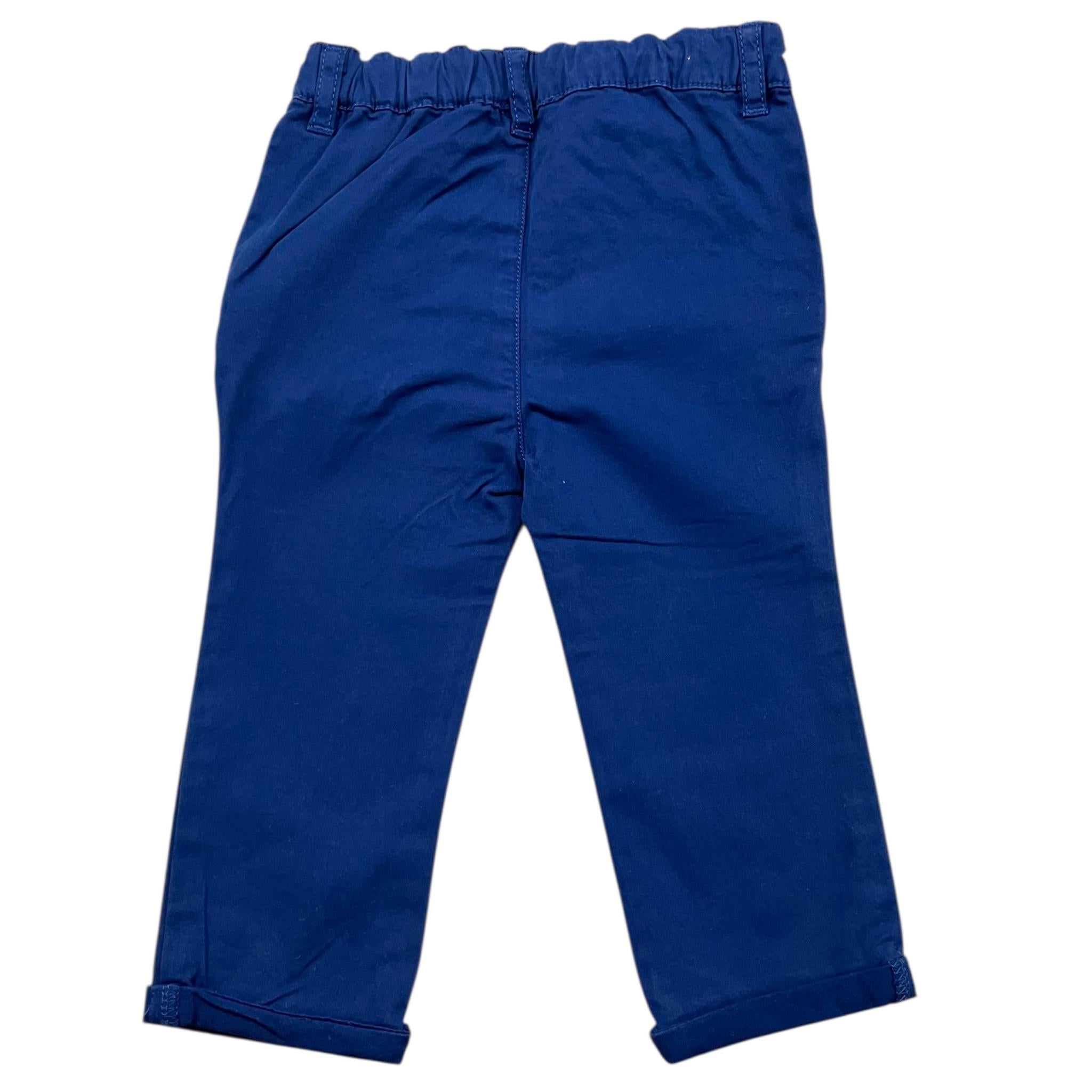 CARRE'MENT BEAU pantalone tinta unita cn girvita regolabile Blu per Neonato Y4134 BLU CARRE'MENT BEAU 