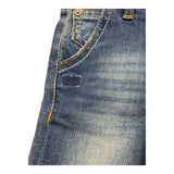 Daniele Alessandrini Denim Bermuda Shorts Solid Color With Adjustable Waistband Blue For Newborn