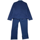 Carlo Pignatelli 4 Piece Suit Jacket-Waistcoat-Pants-Tie Blue For Boys