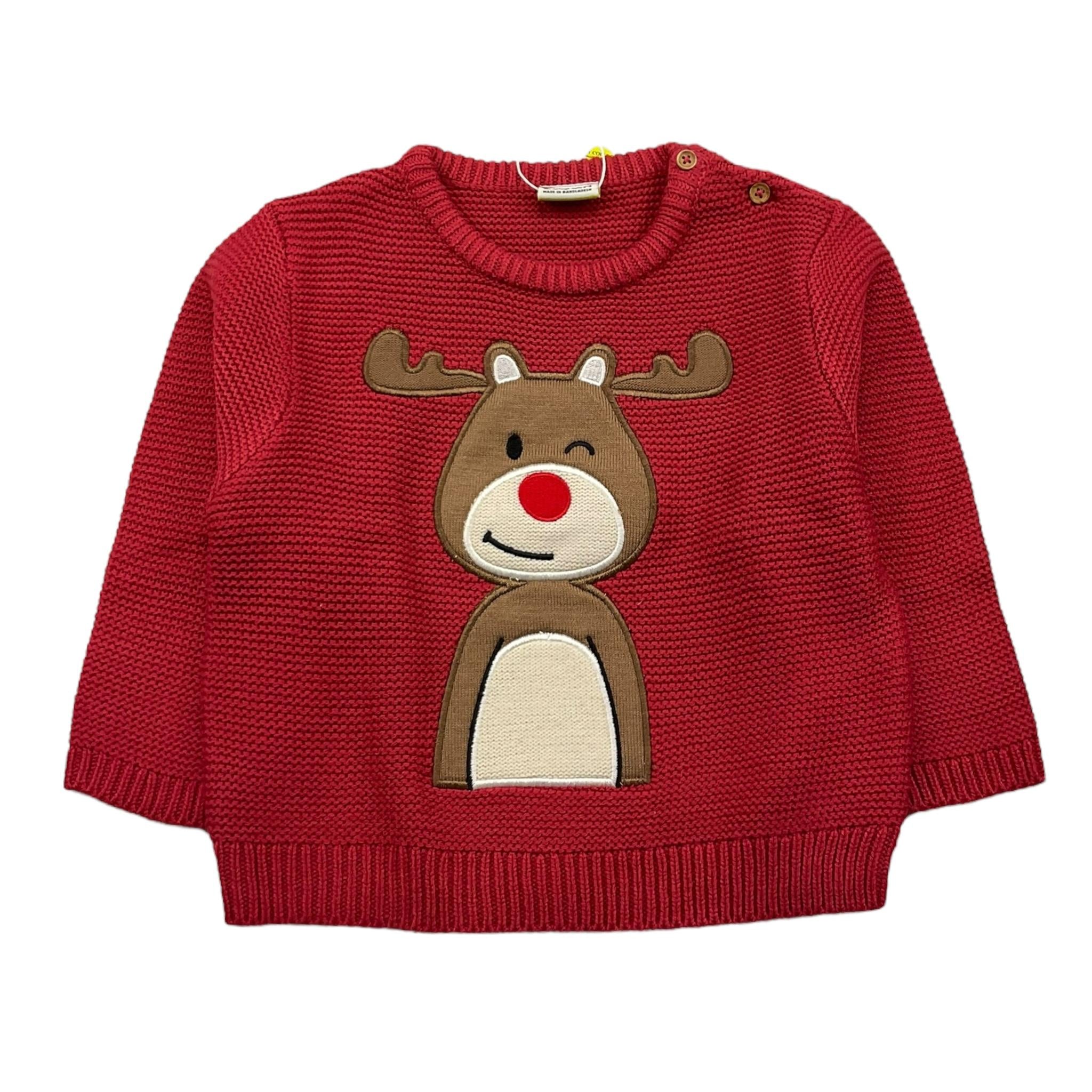 LOSAN maglia gircoll tinta unita con stampa Rosso per Neonato LBBAP0202N ROSSO LOSAN 