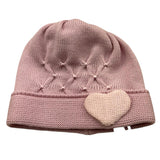BABY LORD cappello tinta unita con ricami Rosa per Neonata 612 ROSA BABY LORD 