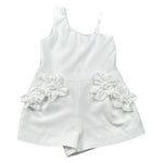 Fun & Fun Tuta Intera Tinta Unita con Applicazioni per Bambina FNCBDR010599 BIANCO FUN & FUN 