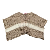 Liu Jo Beige Batwing Pattern Perforated Sweater For Girls