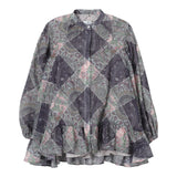 Etro Abito Manica Lunga Tinta Unita Stampa Fantasia per Bambina GW5A50 BLU ETRO 