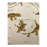 Play Up Solid Color Crew Neck T-Shirt With Pocket Beige For Newborns