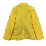 Daniele Alessandrini Yellow Single Breasted Solid Color Jacket For Boys