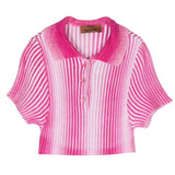 Missoni 2 Piece Polo-Short Fuchsia Set For Girls
