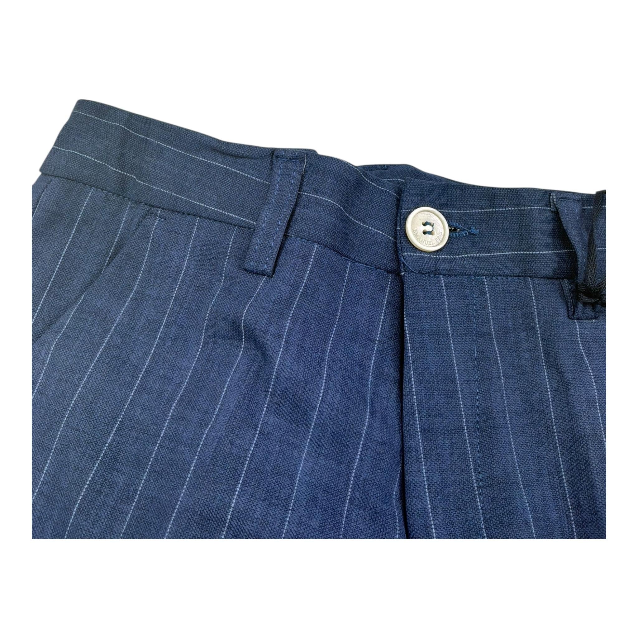 Emanuel Pris Pantalone Tinta Unita con Girovita Regolabile per Bambino EBM5113B BLU EMANUEL PRIS 