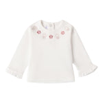 MINI BANDA shirt girocollo tinta unita con applicazioni Bianco per Neonata 3A767 BIANCO MINI BANDA 
