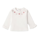 MINI BANDA shirt girocollo tinta unita con applicazioni Bianco per Neonata 3A767 BIANCO MINI BANDA 