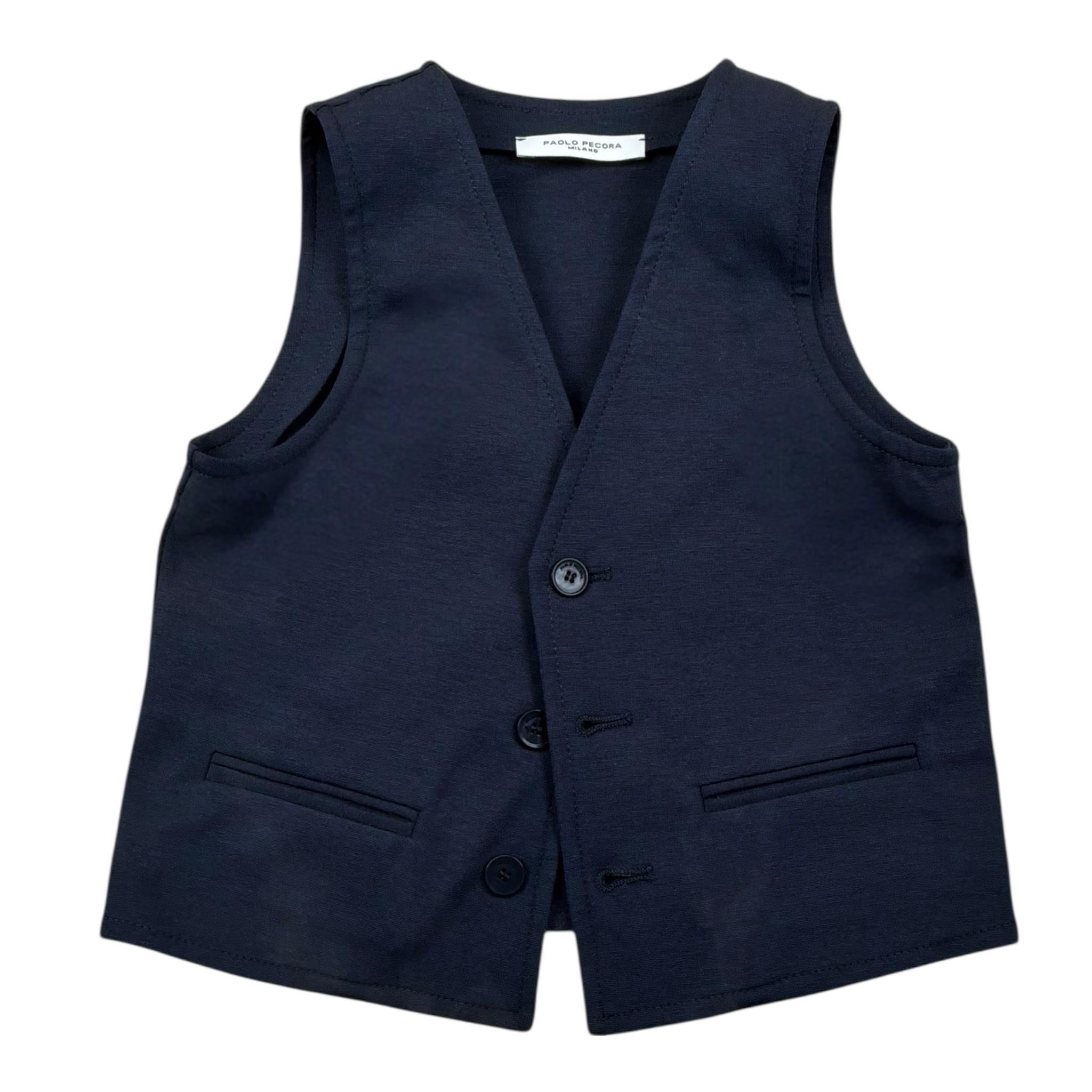 Paolo Pecora Gilet Tinta Unita per Neonato PP3883 BLU PAOLO PECORA 