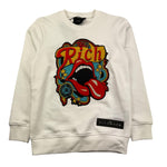 JOHN RICHMOND felpa chiusa girocollo tinta unita con stampa Bianco per Bambino RBA25180FE BIANCO JOHN RICHMOND 