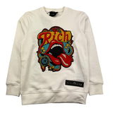 JOHN RICHMOND felpa chiusa girocollo tinta unita con stampa Bianco per Bambino RBA25180FE BIANCO JOHN RICHMOND 