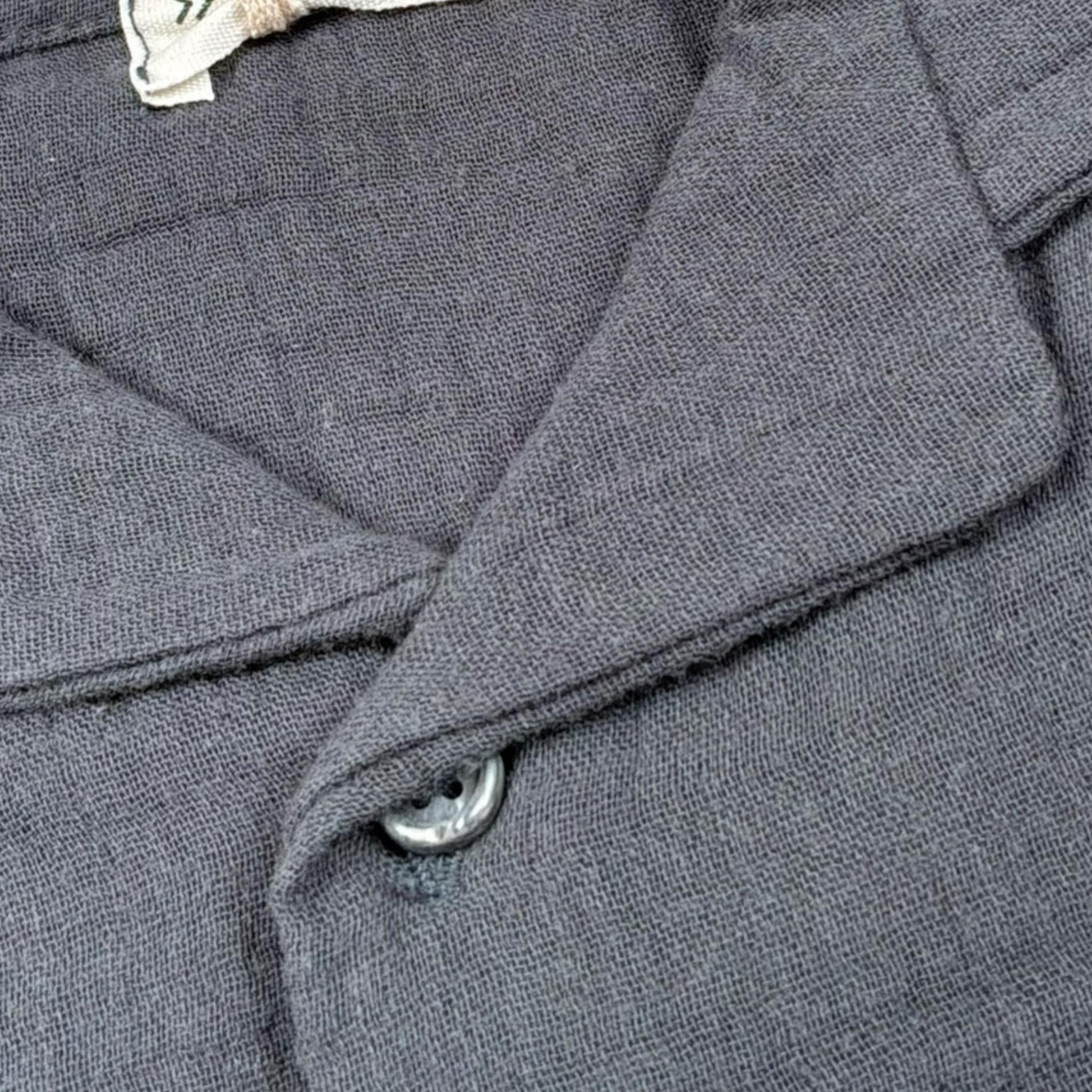 Petit Indi Camicia Mezza Manica Tinta Unita per Neonato SS25BK7326X GRIGIO PETIT INDI 