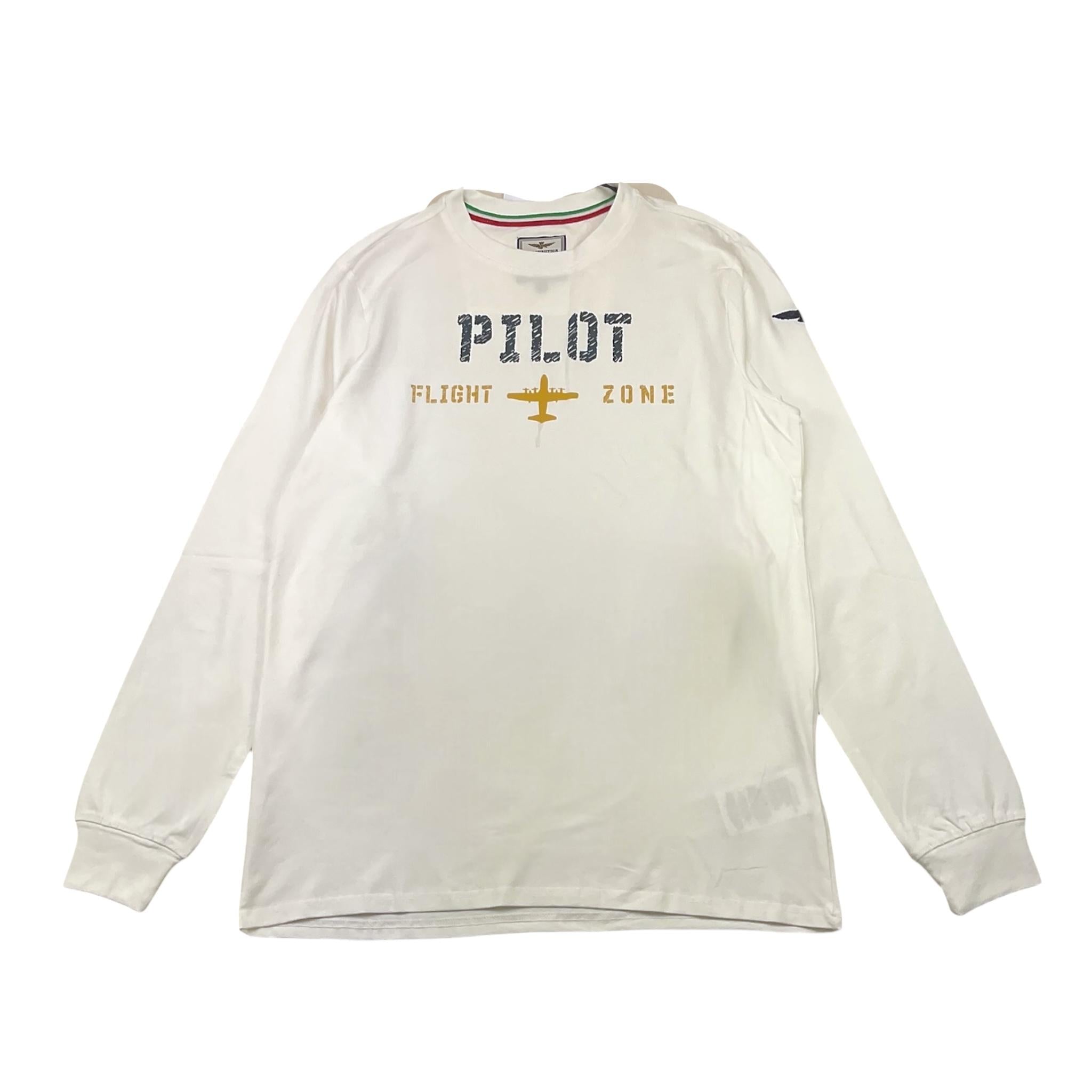 AERONAUTICA MILITARE shirt girocollo tinta unita con stampa Bianco per Bambino 242TS0002AJRJ664 BIANCO AERONAUTICA MILITARE 