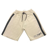 Zu+Elements Solid Color Tracksuit Bermuda Shorts With Elastic Waist Beige For Boys