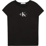 Calvin Klein T-Shirt Girocollo Tinta Unita con Stampa per Bambino IG0IG014700XX NERO CALVIN KLEIN 