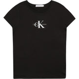 Calvin Klein T-Shirt Girocollo Tinta Unita con Stampa per Bambino IG0IG014700XX NERO CALVIN KLEIN 