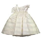 La Stupenderia One Shoulder Dress Solid Color With Ivory Appliques For Girls