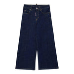 DSQUARED2 jeans tinta unita modello a palazzo Blu per Bambina DQ0383 BLU DSQUARED2 
