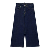 DSQUARED2 jeans tinta unita modello a palazzo Blu per Bambina DQ0383 BLU DSQUARED2 