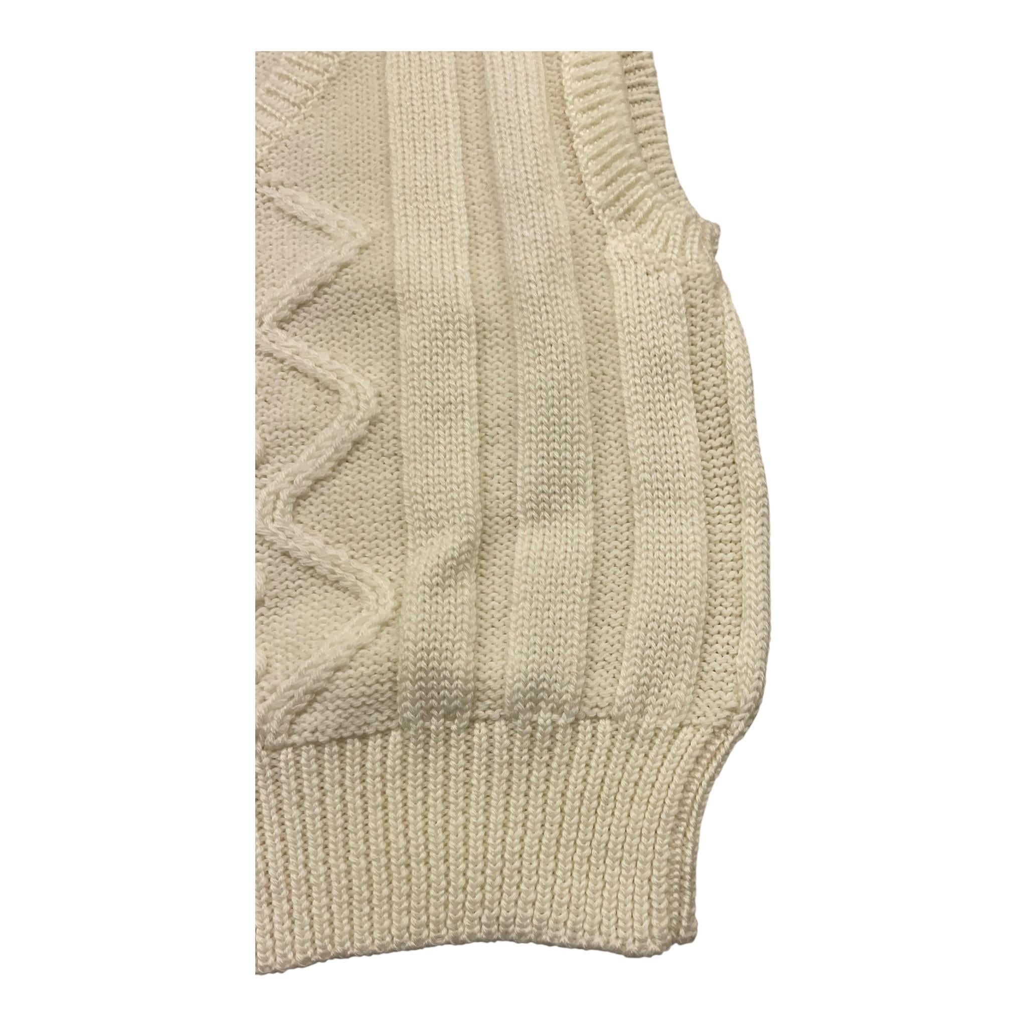 LA STUPENDERIA gilet tinta unita in maglia Panna per Bambina WJGL42 PANNA LA STUPENDERIA 