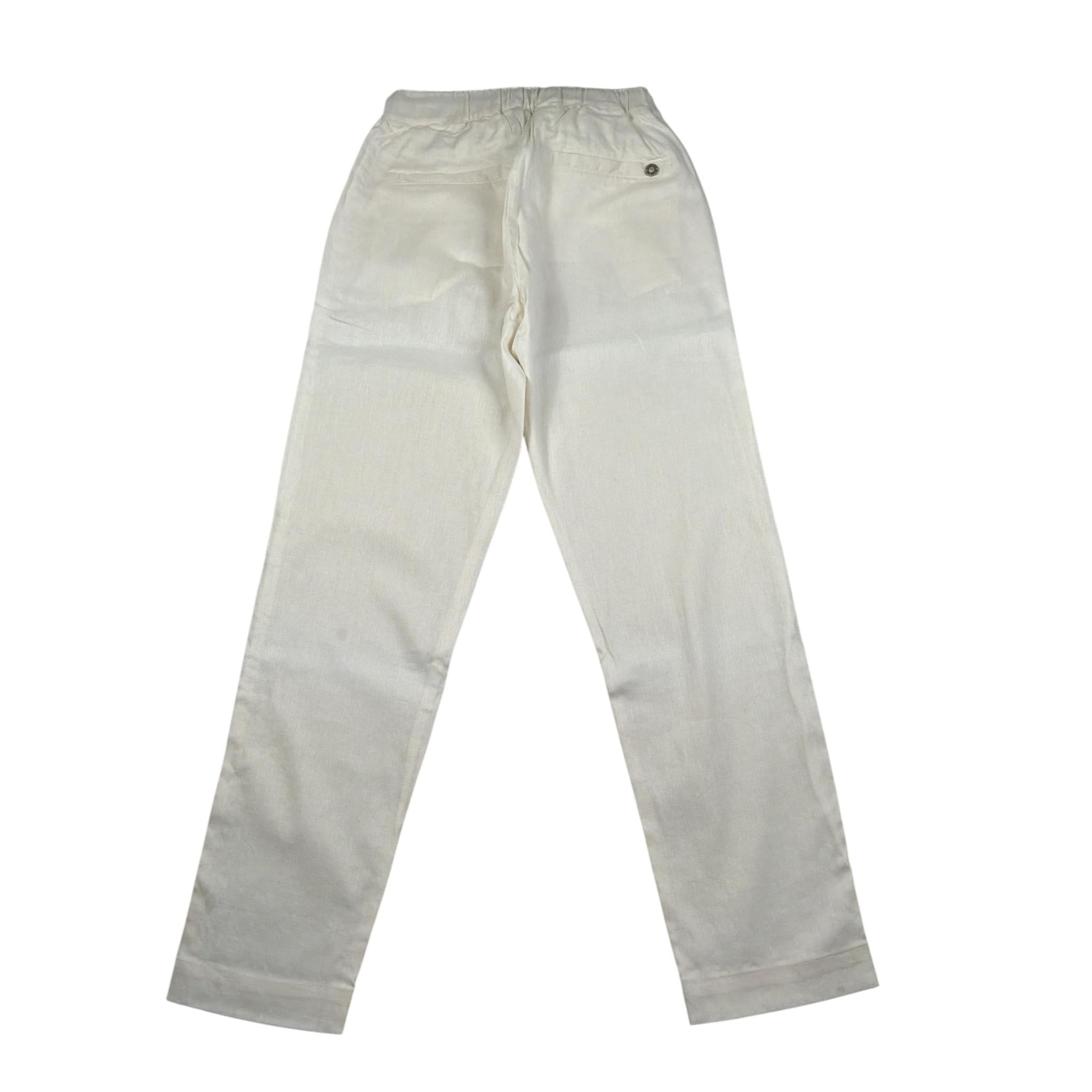 Please Pantalone tinta unita con Elastico In Vita Panna per Bambino PE84300B38 PANNA PLEASE 