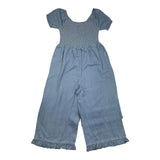 Losan One-Piece Jumpsuit Half Sleeve Solid Color Palazzo Model Blue for Girls