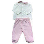 Le Bebe Completo 2 Pezzi Shirt-Ghettina Bicolore per Neonata LBG6260 BIANCO/ROSA LE BEBE 