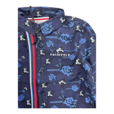 Cesare Paciotti Plain Shirt with Blue Flower Pattern for Newborns
