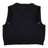 Marc Ellis Black Logo Print Solid Armhole Top For Girls