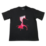 JOHN RICHMOND t-shirt girocollo tinta unita con stampa in contrasto Nero per Bambina RGA25197TS NERO JOHN RICHMOND 