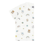 Moschino T-Shirt Girocollo Tinta Unita con Stampe per Neonato MOM047 BIANCO MOSCHINO 