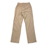 Paolo Pecora Plain Trousers Striped Pattern Beige For Boys