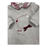 LE BEBE' tutina tinta unita con fantasia a righe Grigio per Neonata LBG6119 GRIGIO LE BEBE' 