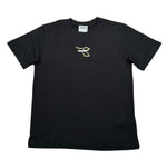 Diadora T-Shirt Girocollo Tinta Unita con Stampa per Bambino 102181707 NERO DIADORA 