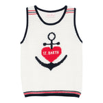 Saint Barth Top Giromanica con Ricami per Bambina ISADORA PANNA SAINT BARTH 