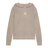 Calvin Klein Maglia Tinta Unita con Cappuccio per Bambino IB0IB02413 BEIGE CALVIN KLEIN 