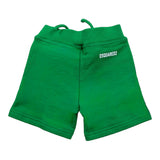 Dsquared2 Bermuda Shorts In Solid Color With Elastic Waist Green For Newborn