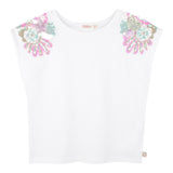 Billieblush Canotta Tinta Unita con Paillettes per Bambina U20994 BIANCO BillIEBLUSH 