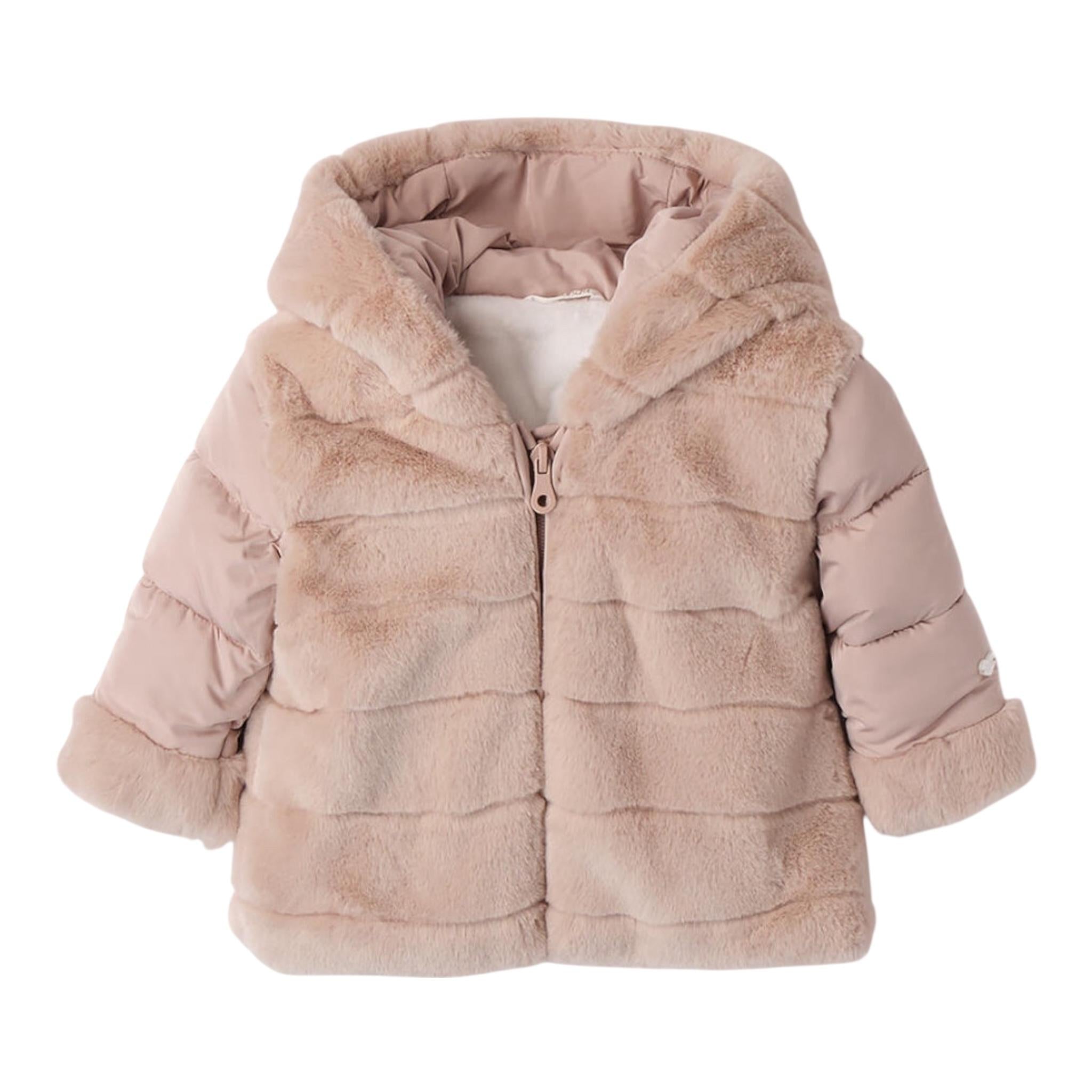MINI BANDA giubbino tinta unita con zip e cappuccio Beige per Neonata 3A783XX BEIGE MINI BANDA 