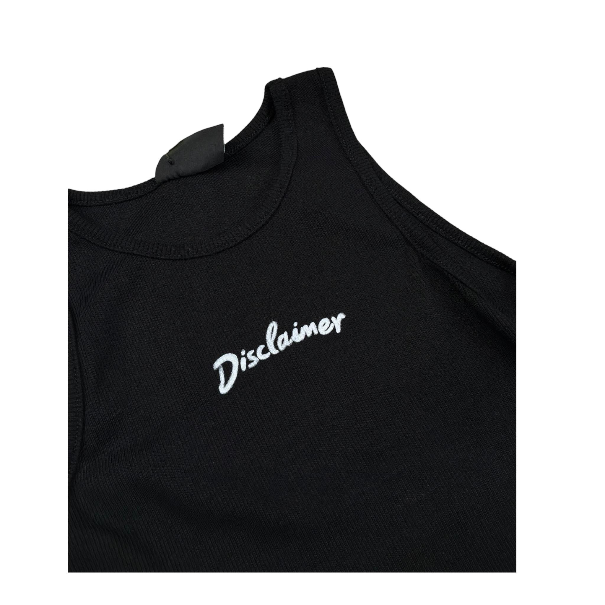 Disclaimer Abito Giromanica Tinta Unita con Logo per Bambina 25EDK58548 NERO DISCLAIMER 