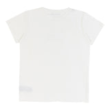 Balmain T-Shirt Crew Neck Solid Color With Contrast Print Cream For Girls