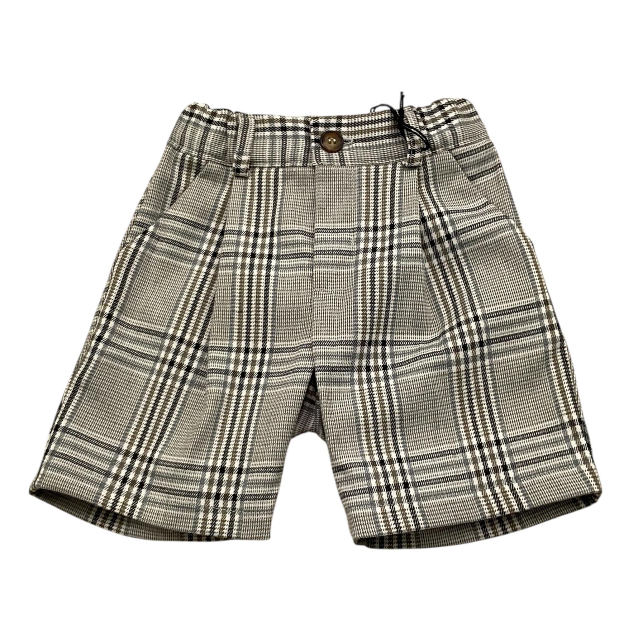 BARCELLINO bermuda tinta unita con fantasia a righe Grigio per Neonato SHORT GRIGIO BARCELLINO 