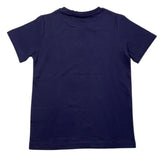 Cesare Paciotti T-Shirt Solid Color Crew Neck with Blue Print for Newborns