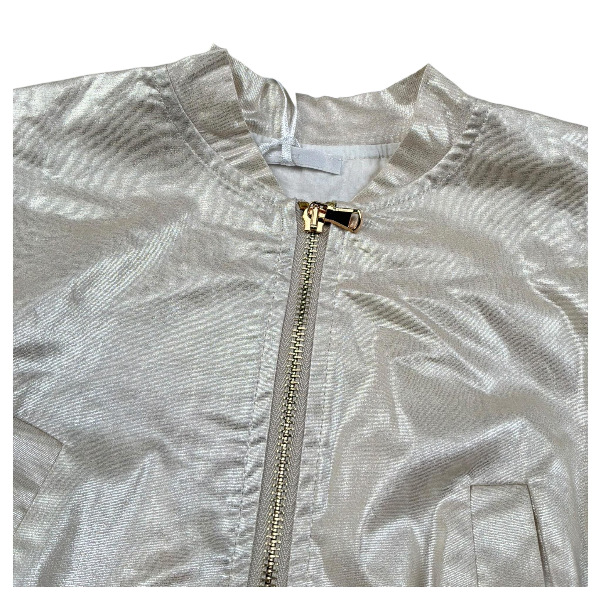 Miss Grant Giubbino Tinta Unita con Zip per Neonata MG1323N ORO MISS GRANT 