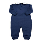 BABY LORD tutina tinta unita con ricami  Blu per Neonato 321 BLU BABY LORD 