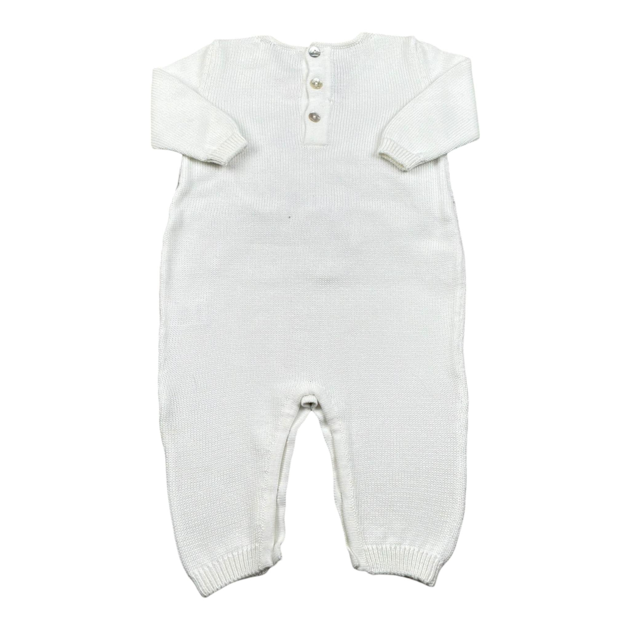 Per Te Tutina Tinta Unita con Balze In Contrasto per Neonata 53110 BIANCO PER TE 